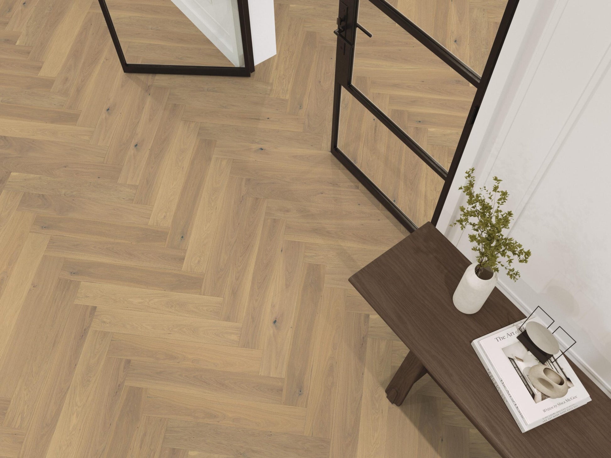 Encino Visgraat Rustiek Creme