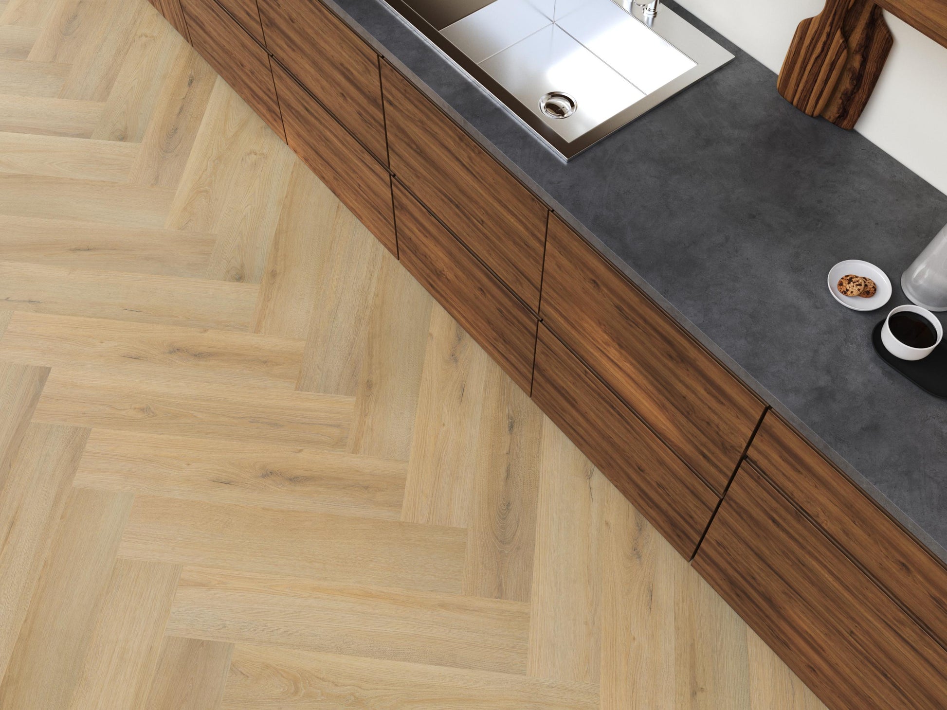 YUP XL Greenford Herringbone Dryback Natural
