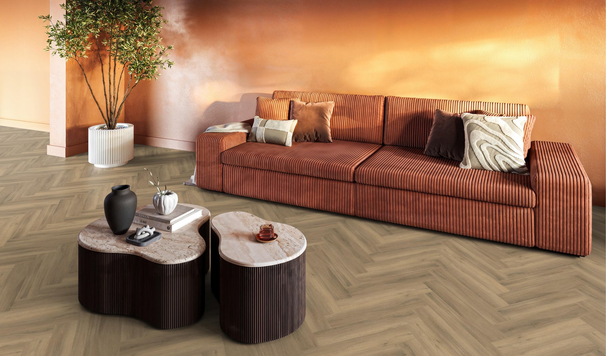 YUP Paddington Herringbone Click SRC Natural