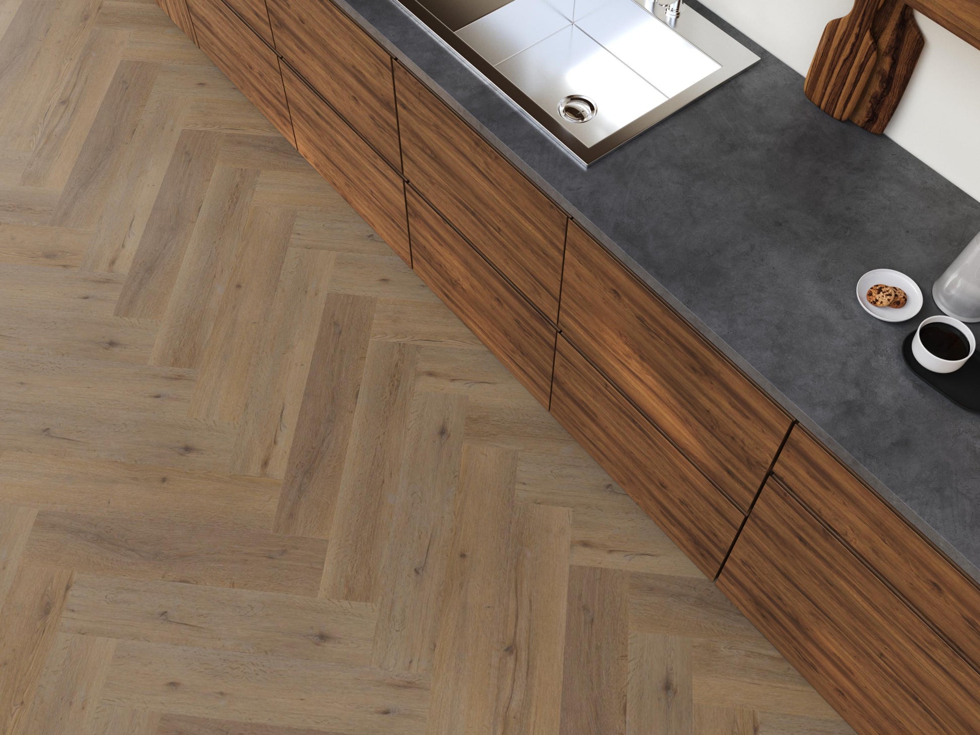 YUP Leyton Herringbone Dryback Smoky
