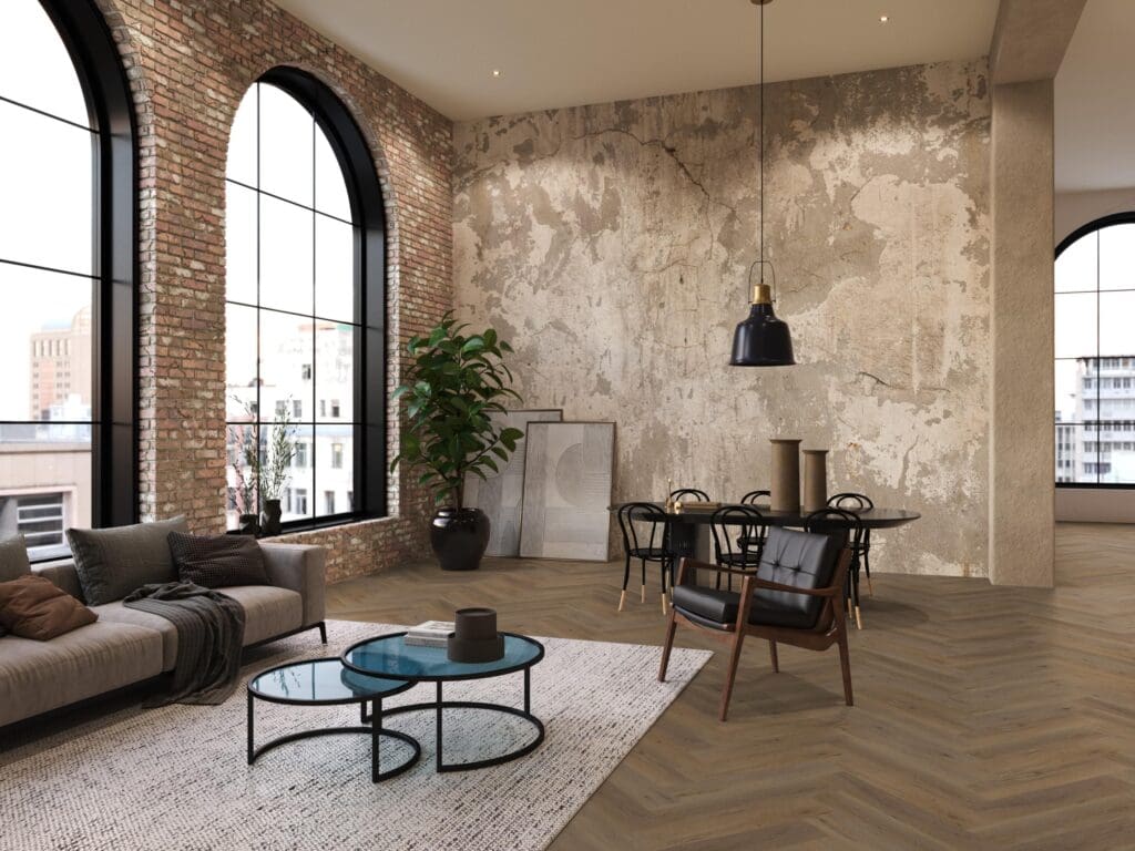 YUP Leyton herringbone dryback smoky