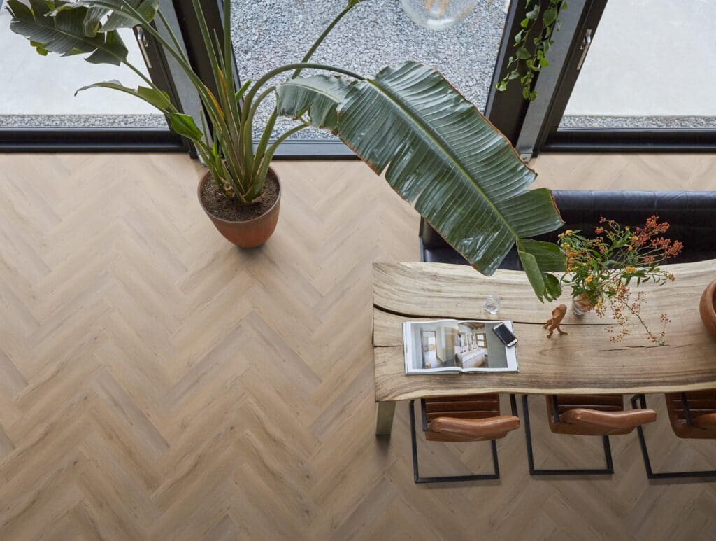 YUP Leyton herringbone dryback natural oak
