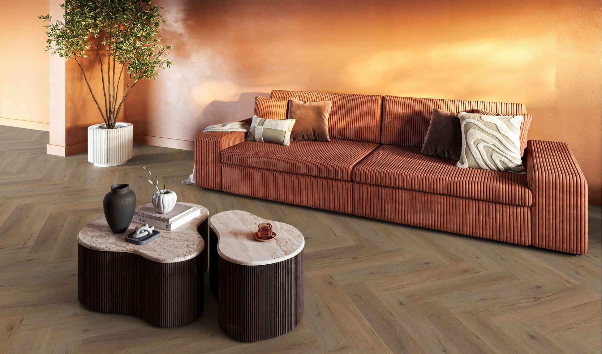 YUP Leyton Herringbone Click SRC Natural Oak