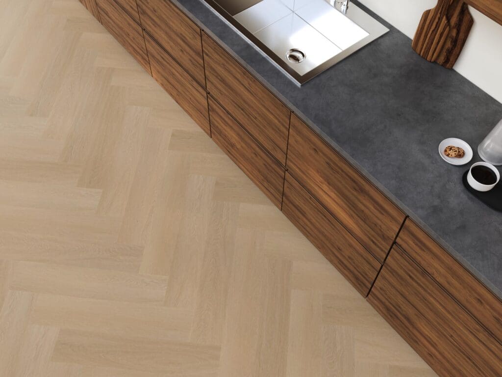 YUP Fulham herringbone dryback natural oak