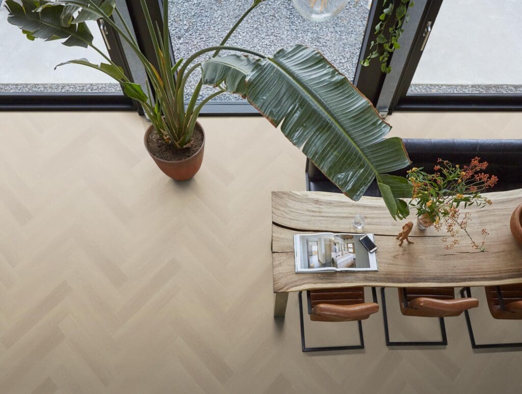YUP Fulham herringbone dryback beige