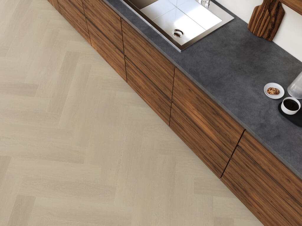 YUP Fulham herringbone dryback beige