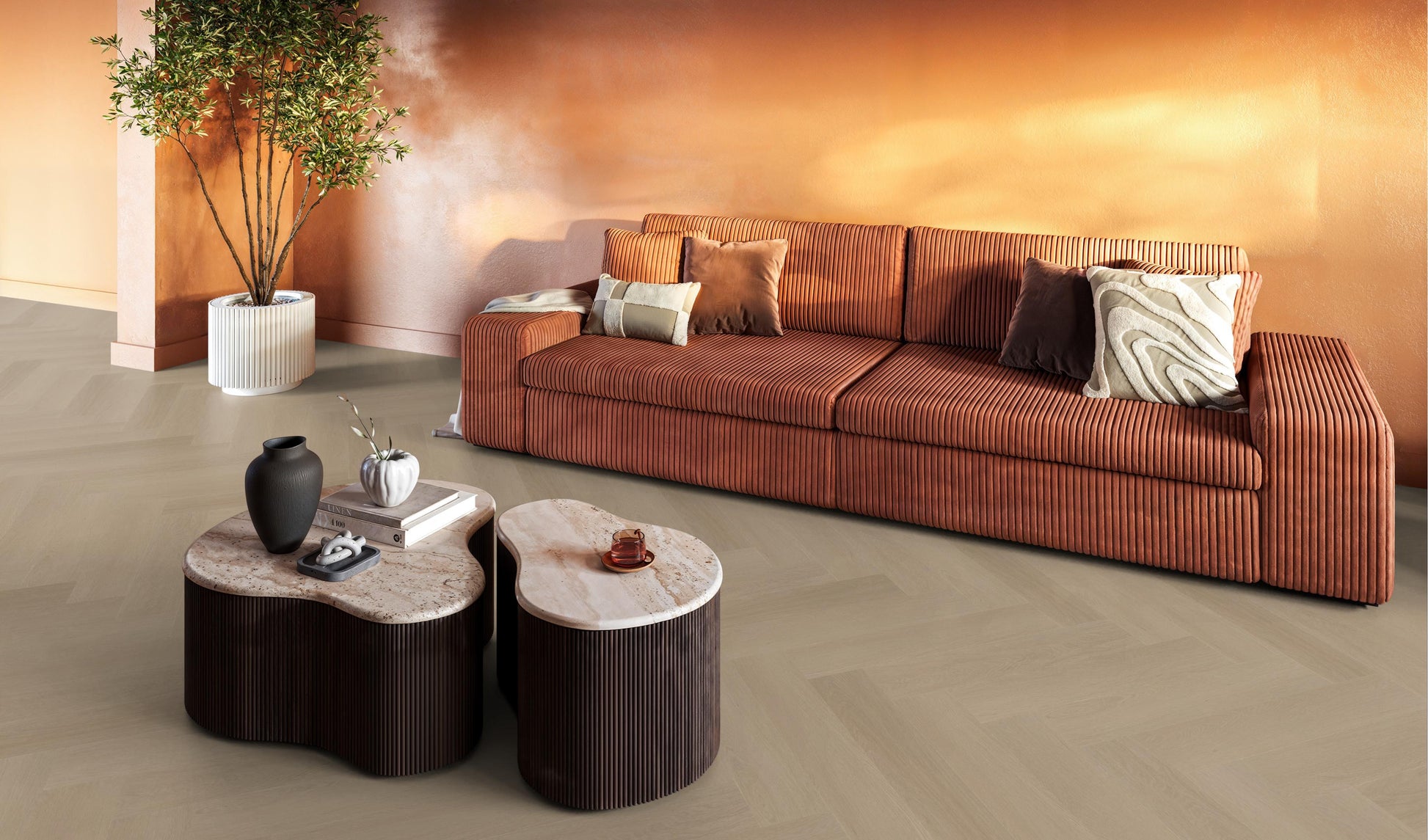 YUP Fulham Herringbone Click SRC Smoky