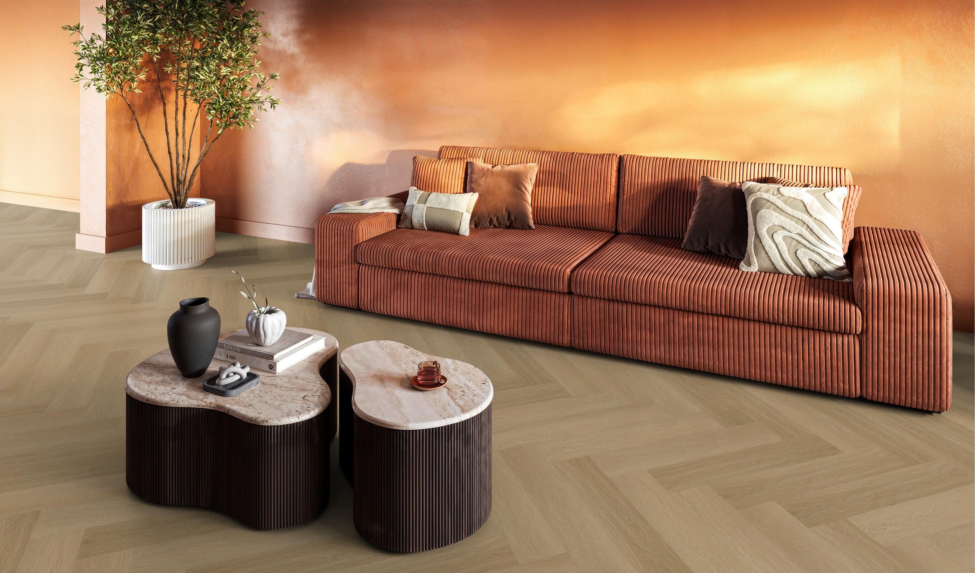 YUP Fulham Herringbone Click SRC Warm Oak