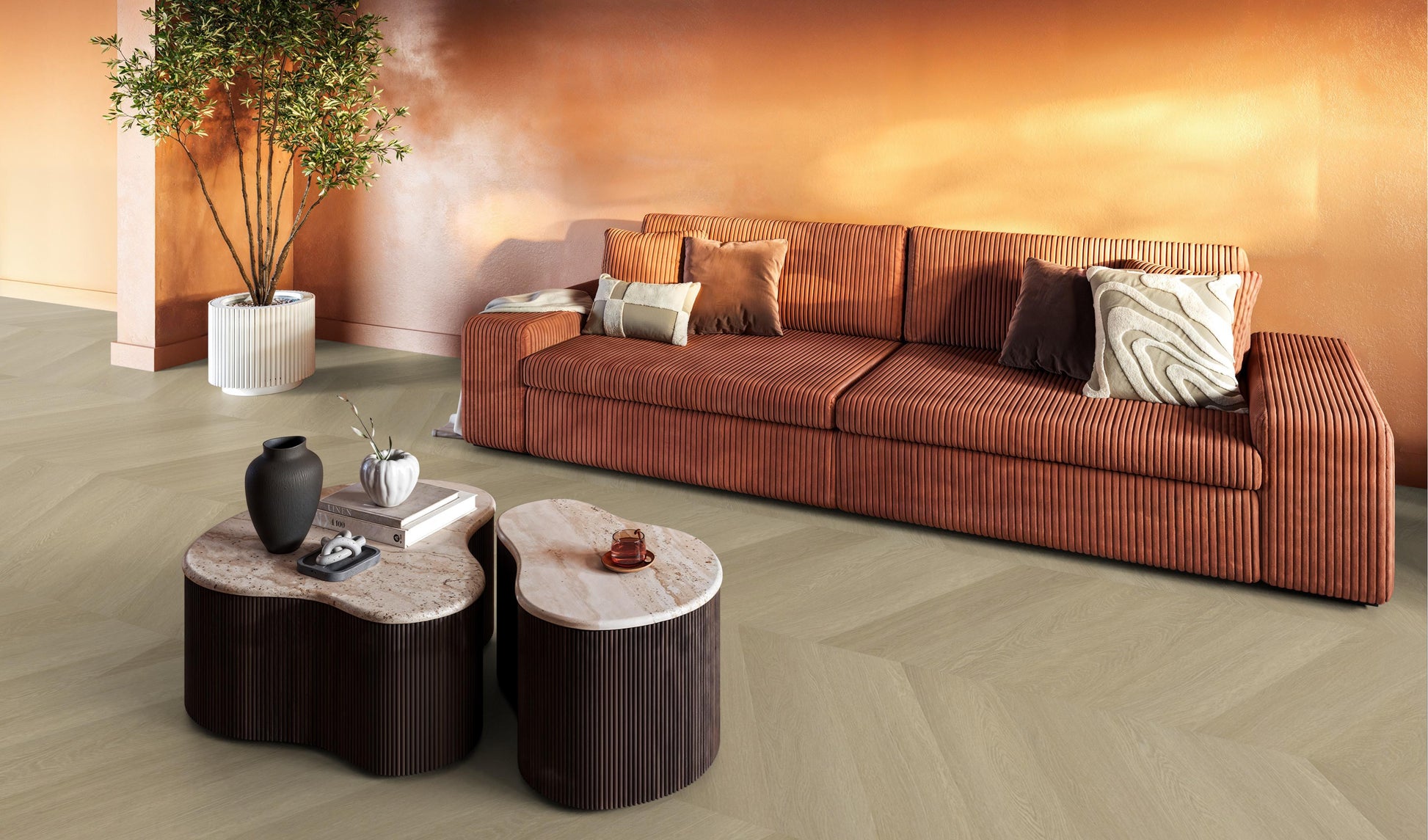 YUP Fulham Chevron Dryback Natural Oak