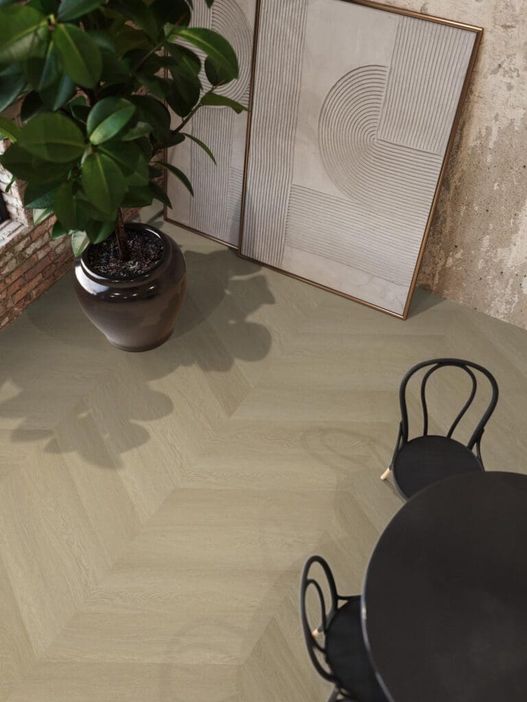 YUP Fulham chevron dryback natural oak
