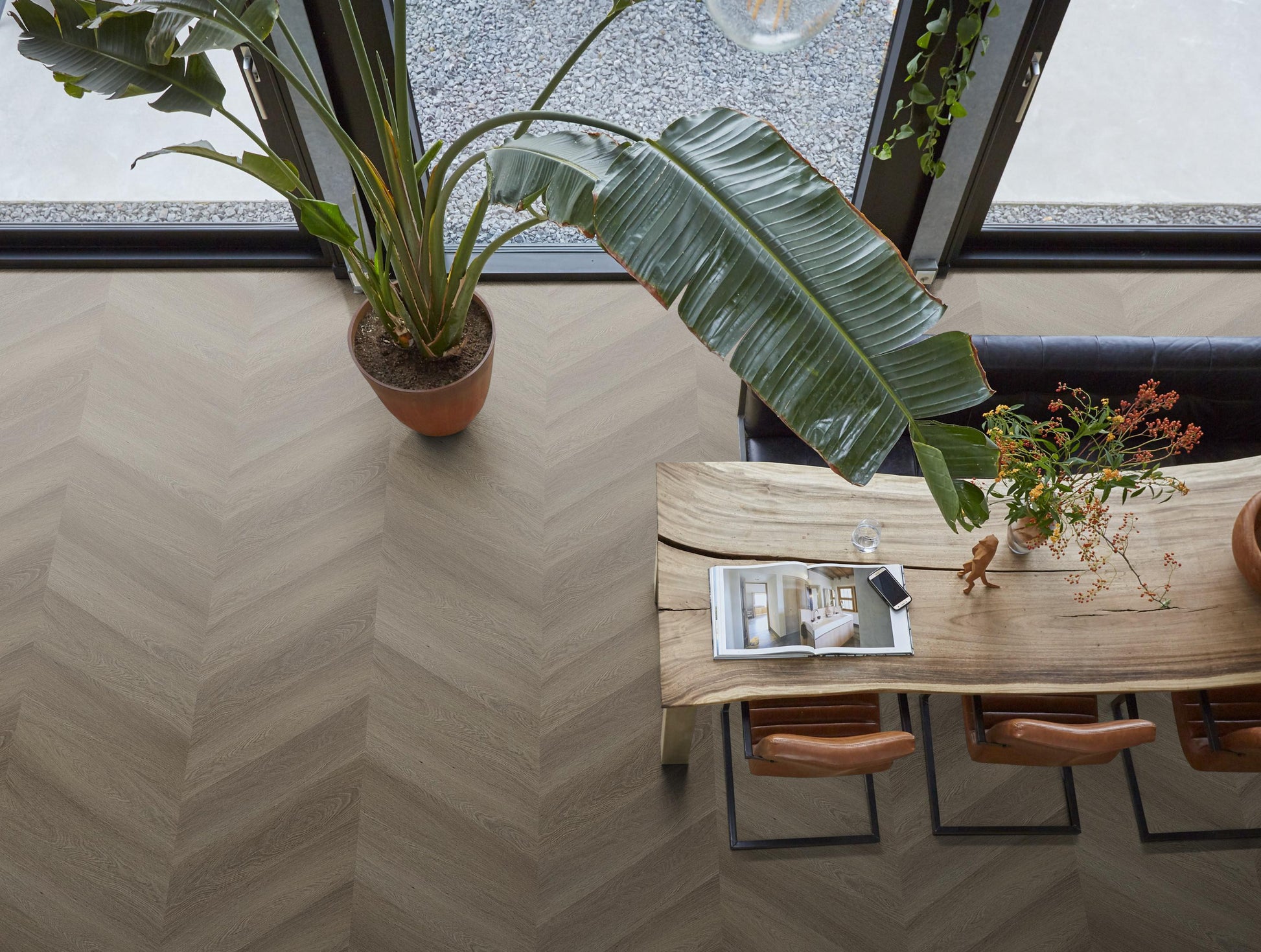 YUP Fulham Chevron Dryback Brown