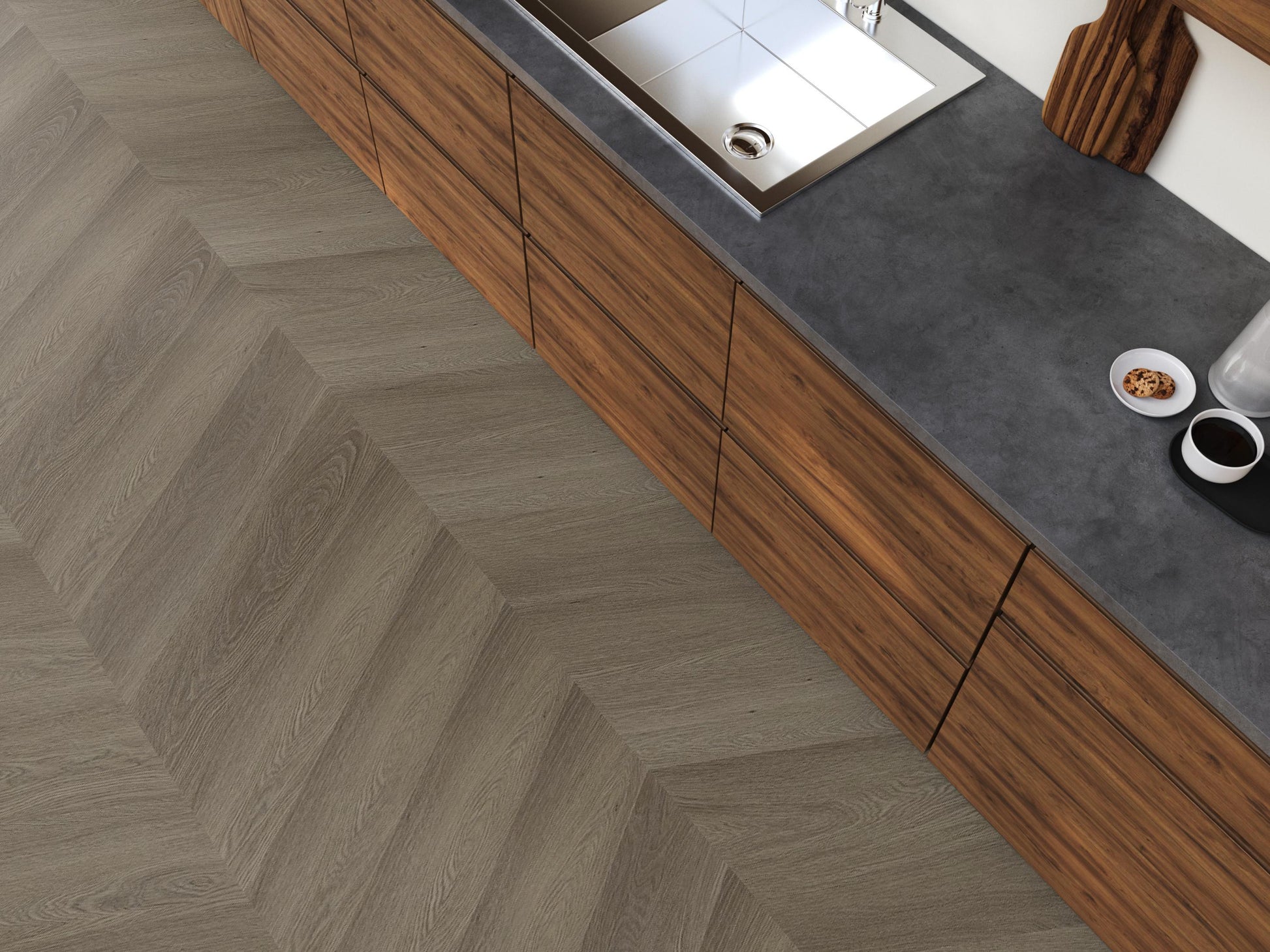 YUP Fulham Chevron Dryback Brown