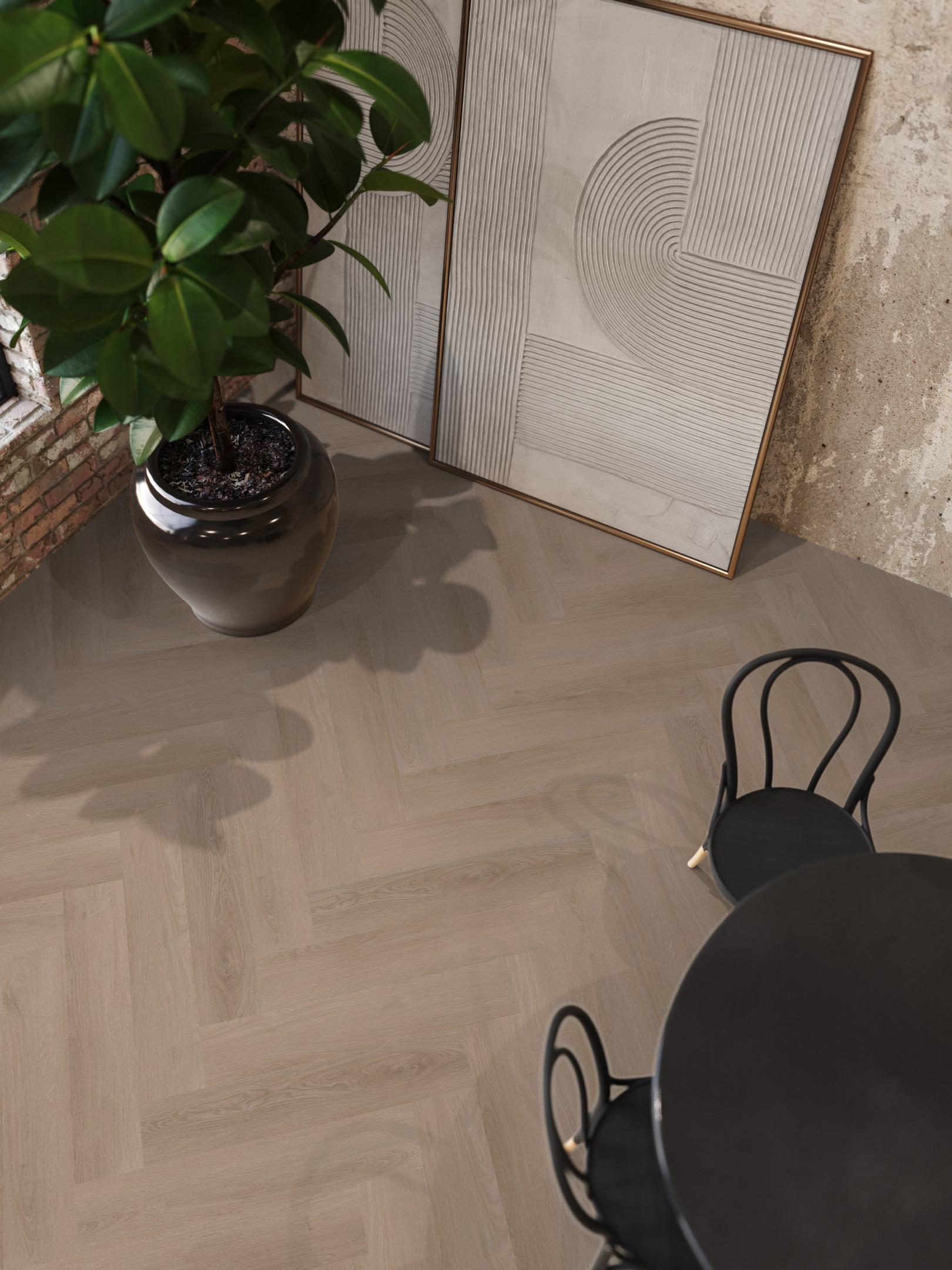 YUP Merton Herringbone Click Dark Oak
