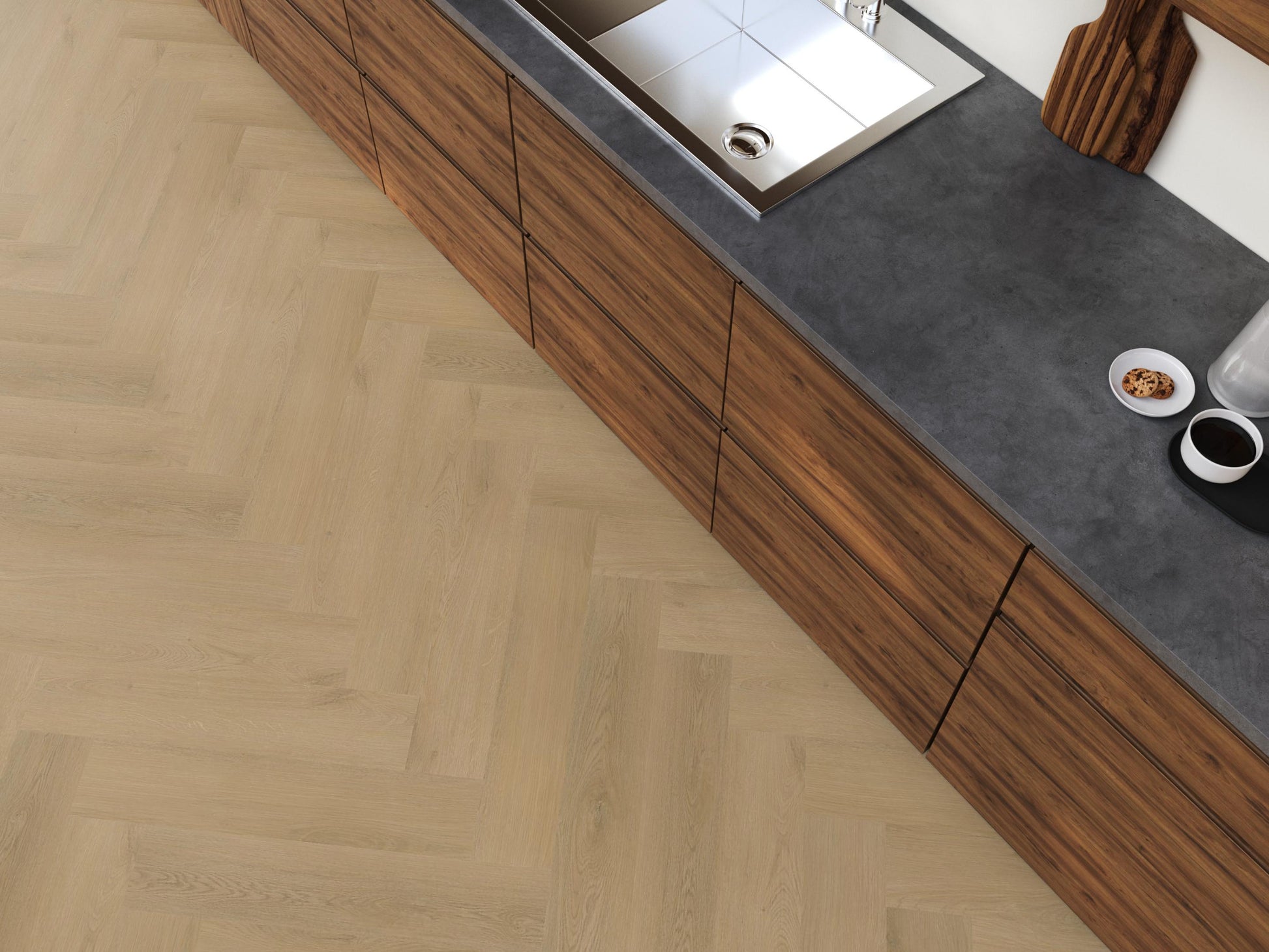 YUP Merton Herringbone Click Light Oak
