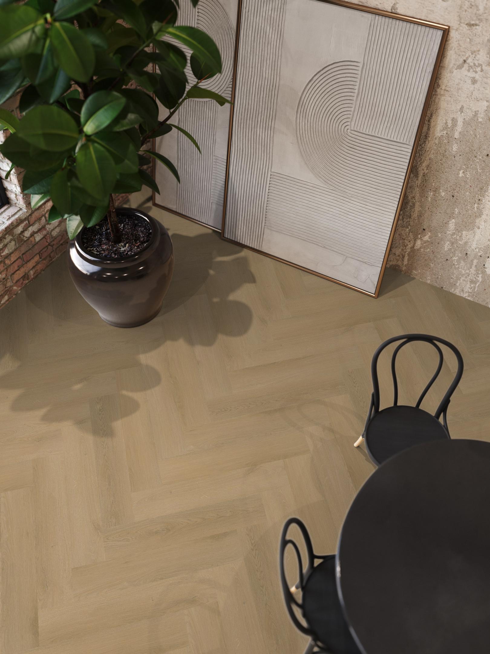 YUP Merton Herringbone Click Light Oak