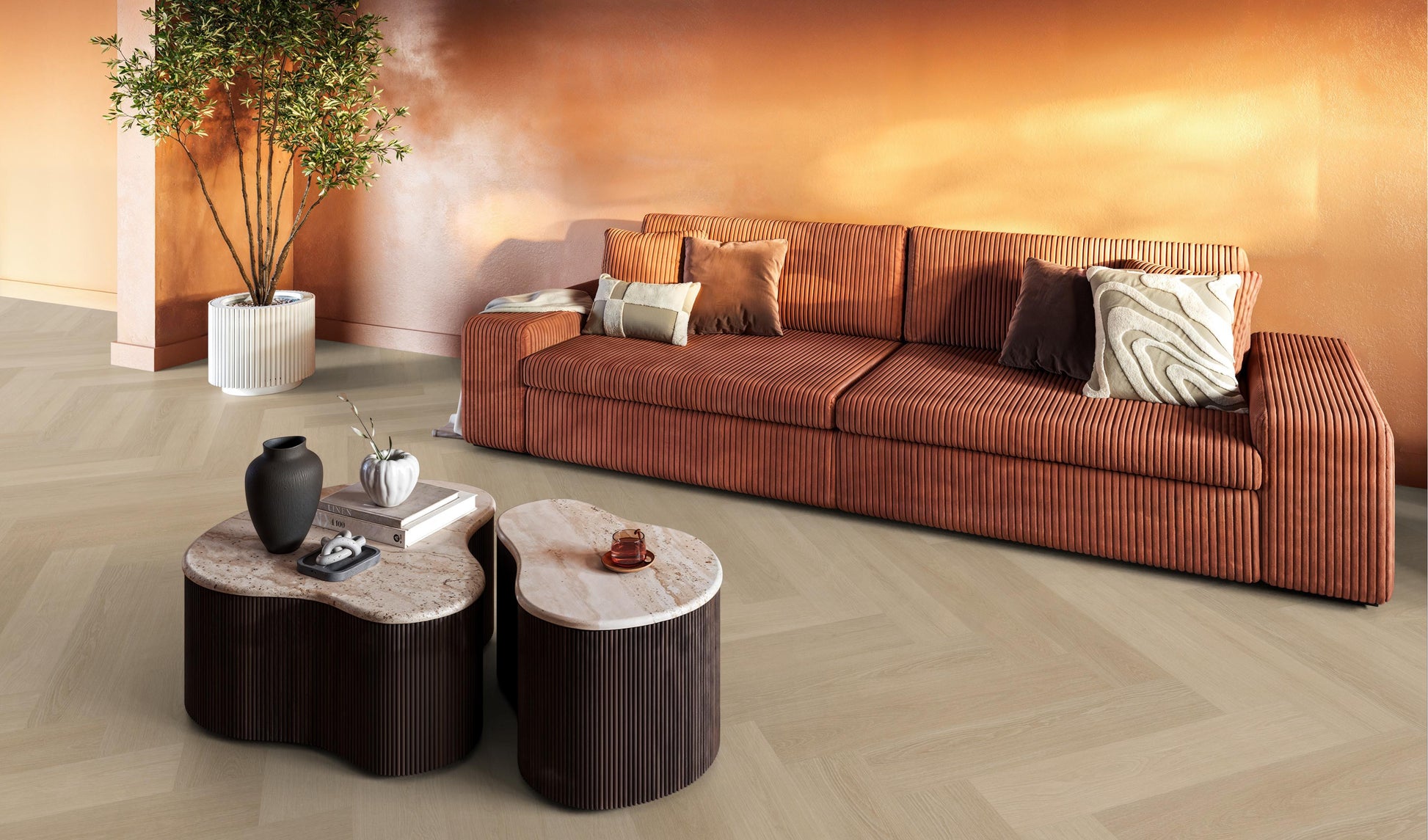 YUP XL Brentford Herringbone Dryback Natural