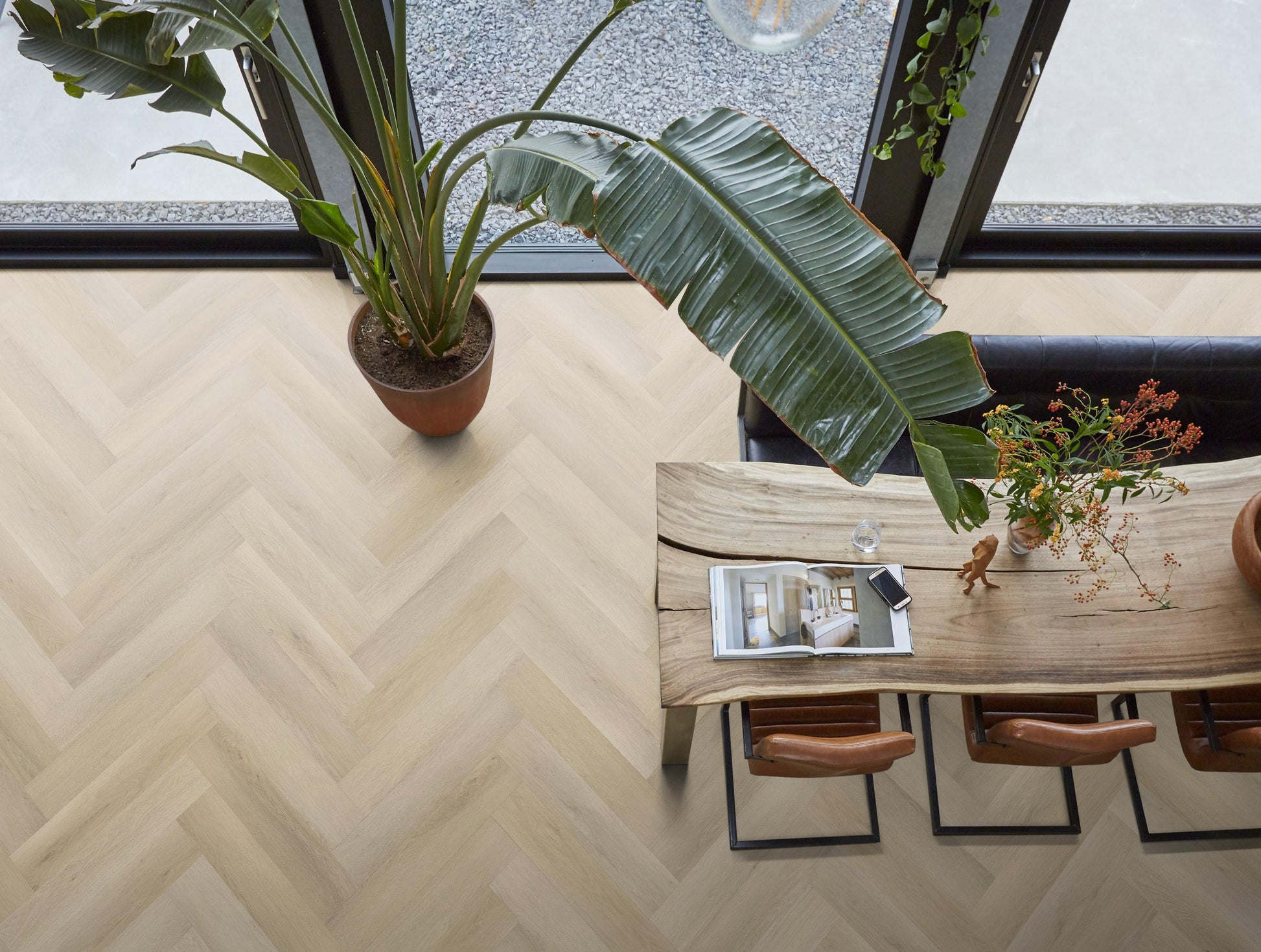 YUP XL Mayfair Herringbone Dryback Light Oak