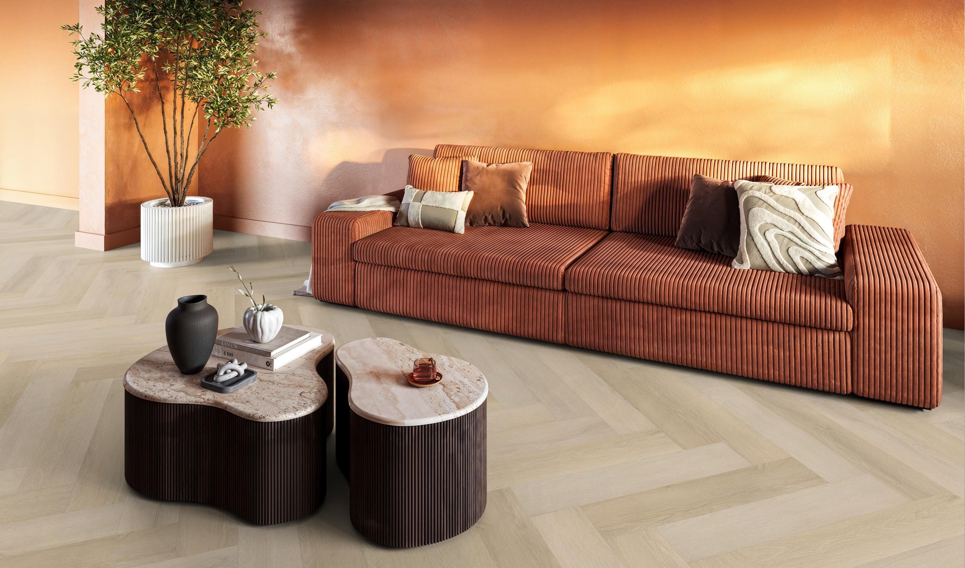 YUP XL Mayfair Herringbone Dryback Natural