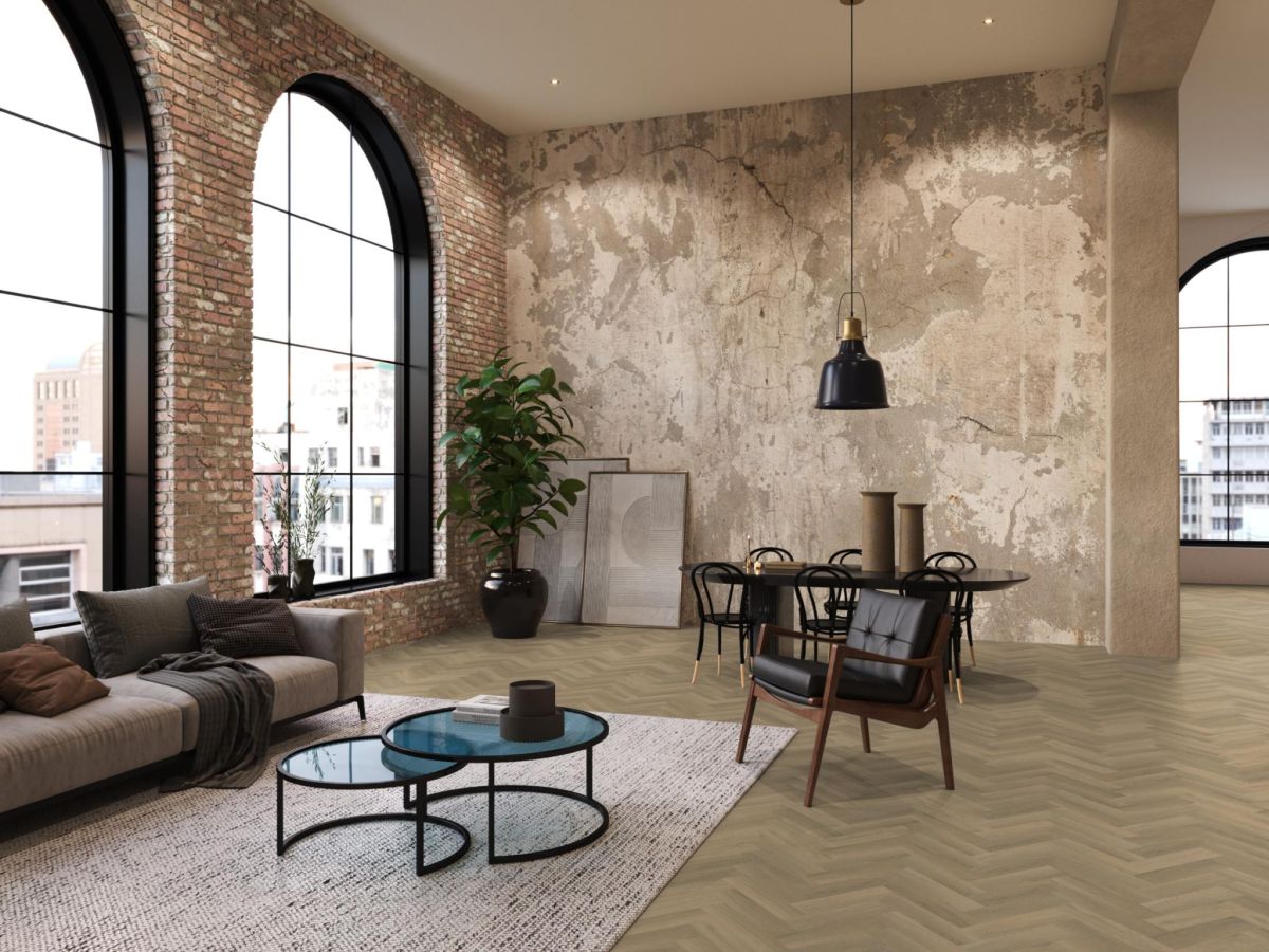 YUP Herringbone dryback small natural