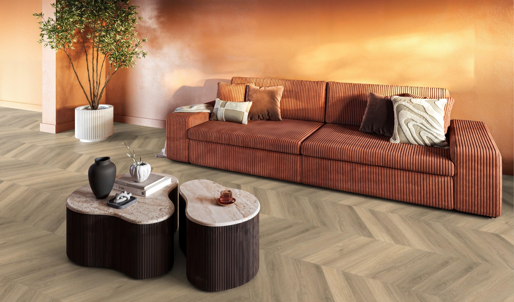 YUP Paddington Chevron Dryback Beige