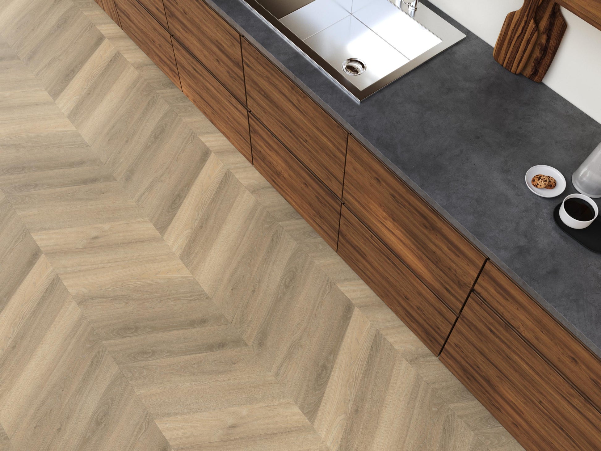 YUP Paddington Chevron Dryback Beige
