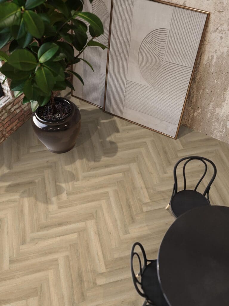 YUP Paddington Herringbone dryback beige