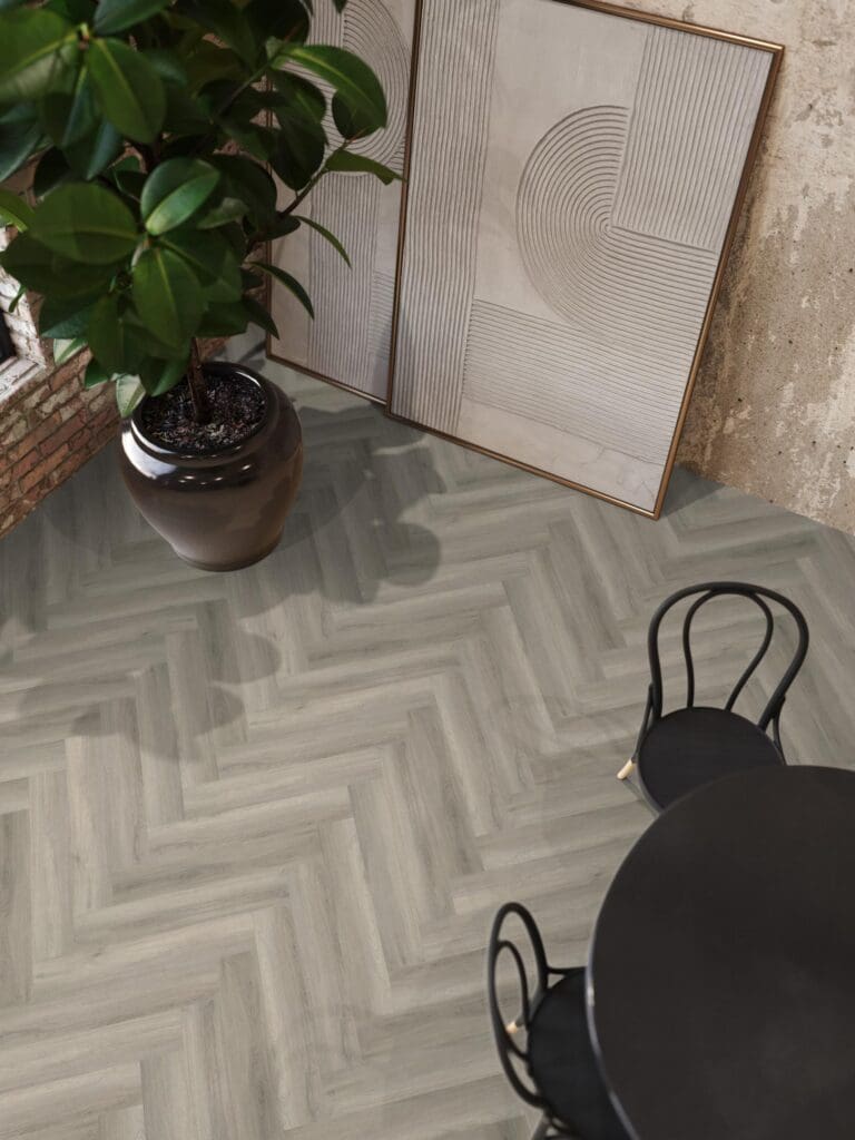 YUP Paddington Herringbone dryback grey