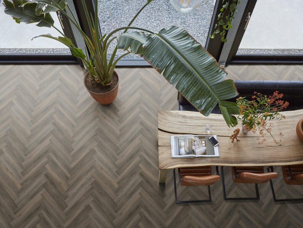 YUP Paddington Herringbone dryback dark grey