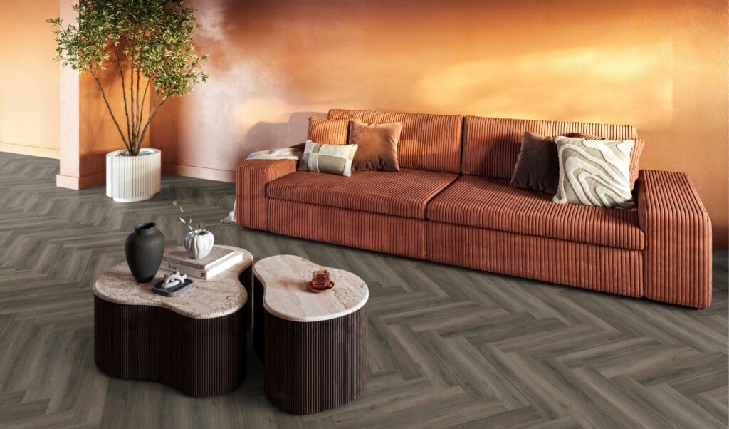 YUP Paddington Herringbone dryback dark grey
