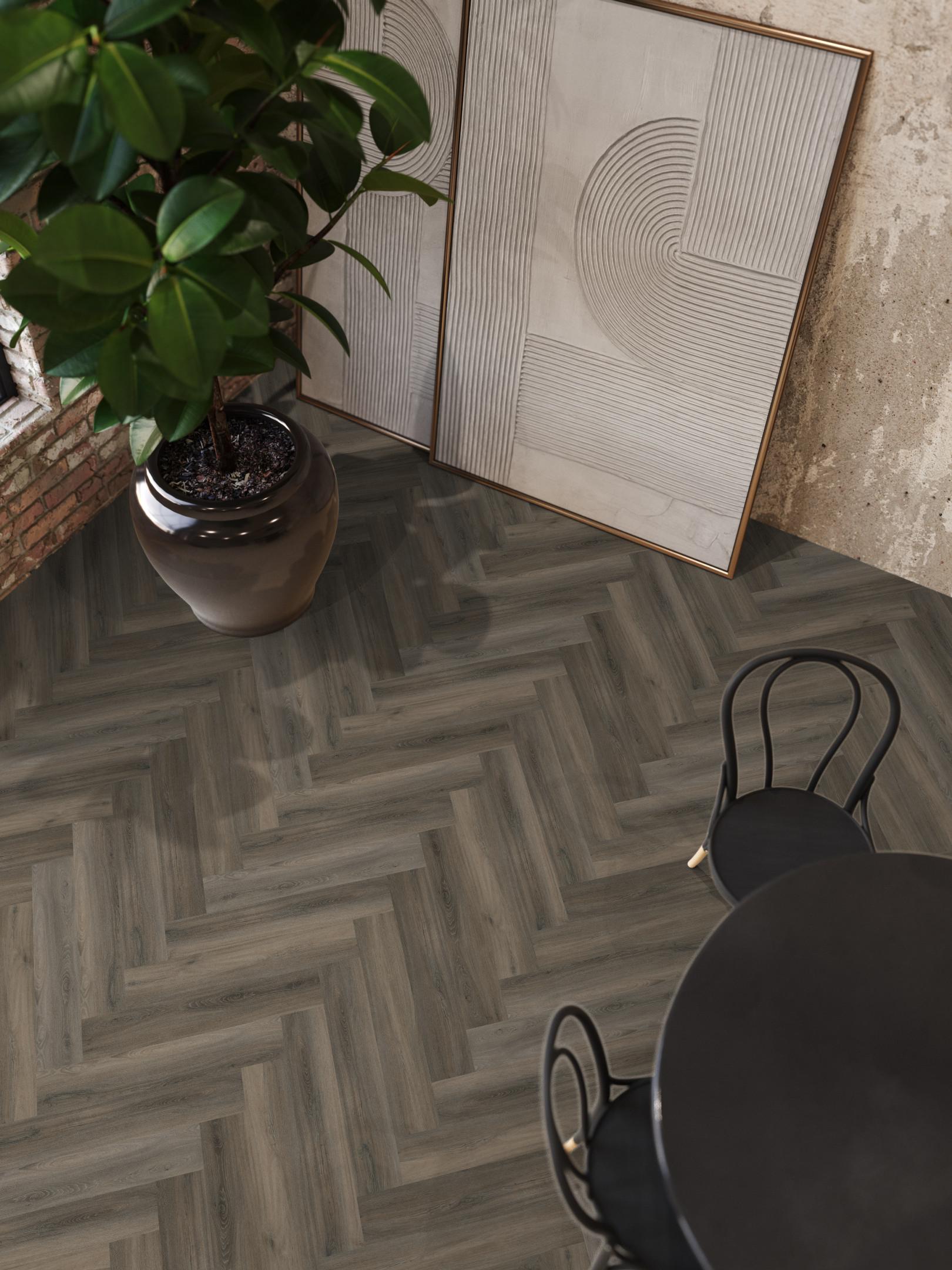 YUP Paddington Herringbone Dryback Dark Grey