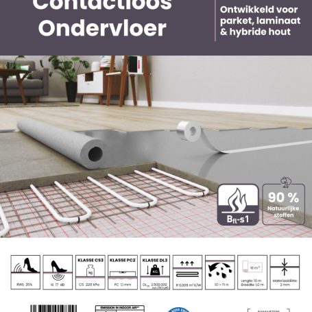 Floer Contactloos Ondervloer - PU Rubber - Contactgeluid Reducerend