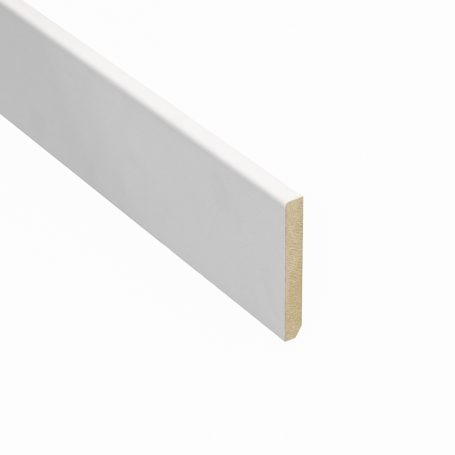 Floer MDF plint - Wit Voorgelakt 90 x 12 mm RAL 9010