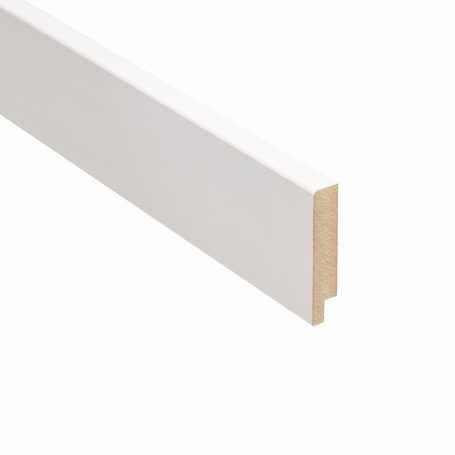 Floer MDF plint - Wit Voorgelakt 90 x 15 mm RAL 9010