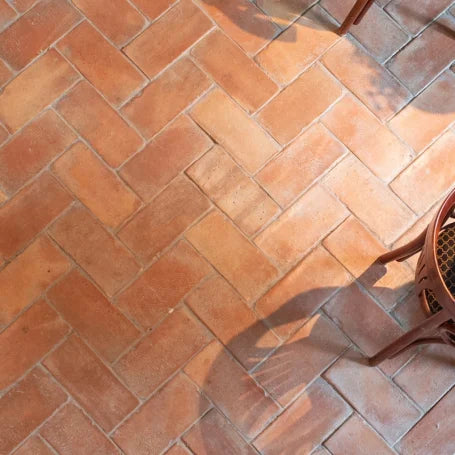 Floer Terracotta Roja Tegel - Visgraat Handgemaakt