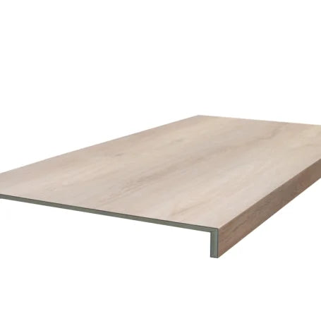 Floer Trap Overzettreden - Onbehandeld Eiken Dubbeltrede 138 cm