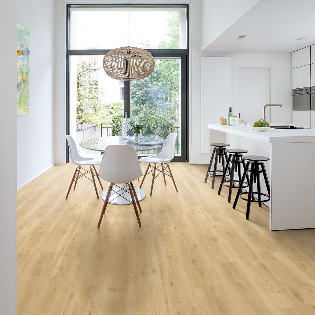 Drijvende beige eik Blos Base